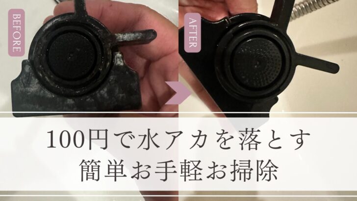 蛇口に付着した水アカを除去